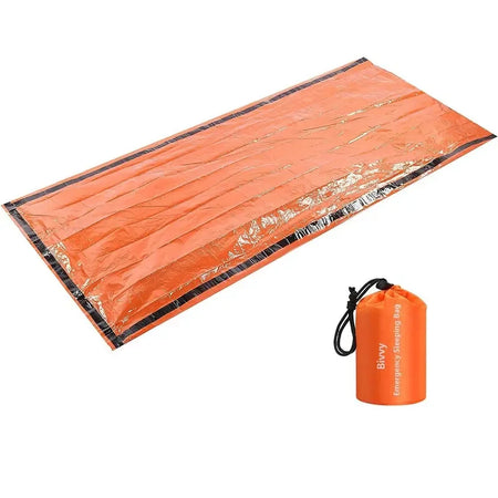 Waterproof Lightweight Thermal Emergency Bivy Sack &ndash; Warmth Orange