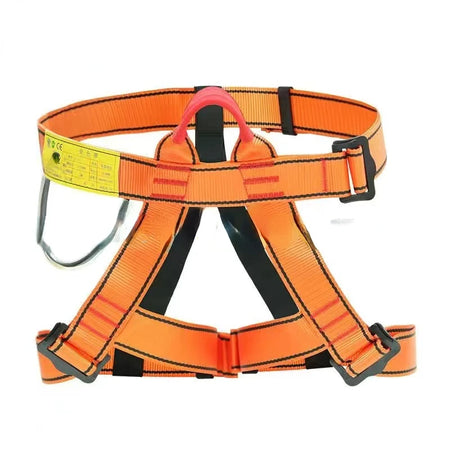 High-Altitude Safety Harness with Back Lanyard for Climbing and Construction orange