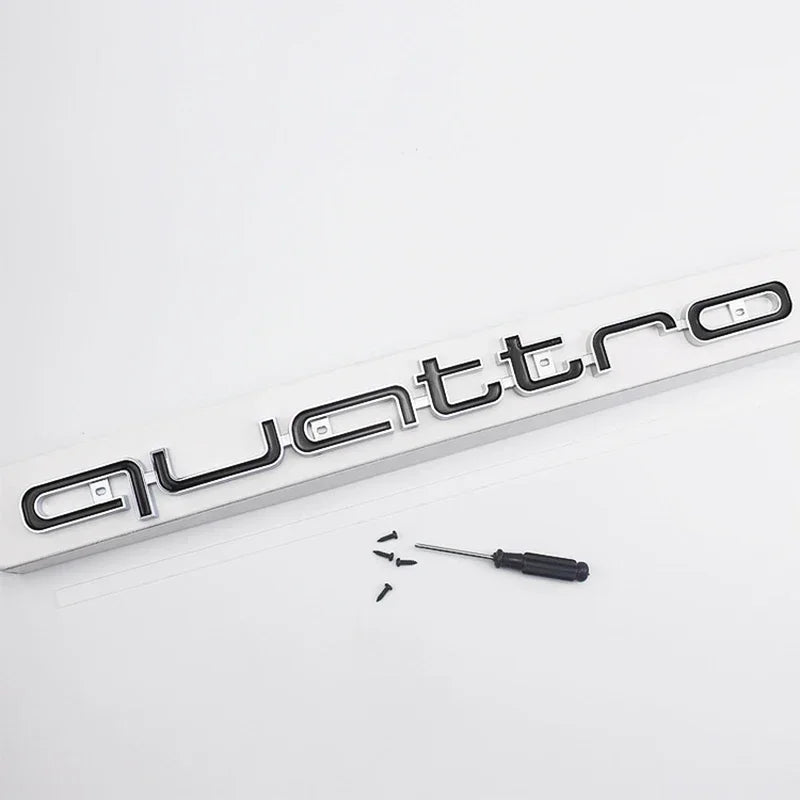 ABS Front Grille Emblem Badge for Audi Quattro A3 A4 A5 A6 A7 A8 Q3 Q5 Q7 S3 S4 S5 RS3 RS4 RS6 - Car Logo Accessories black
