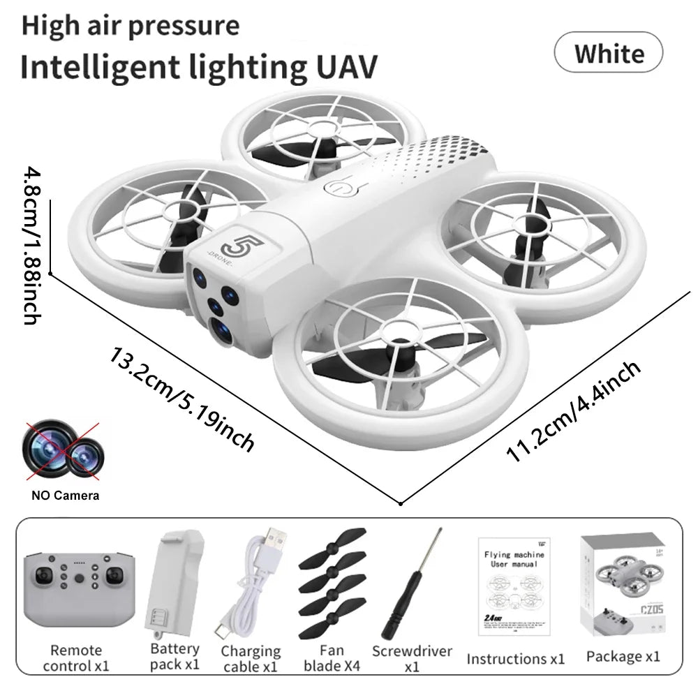 Mini RC Drone CZ05 - 4K HD Camera and Optical Flow No Camera White