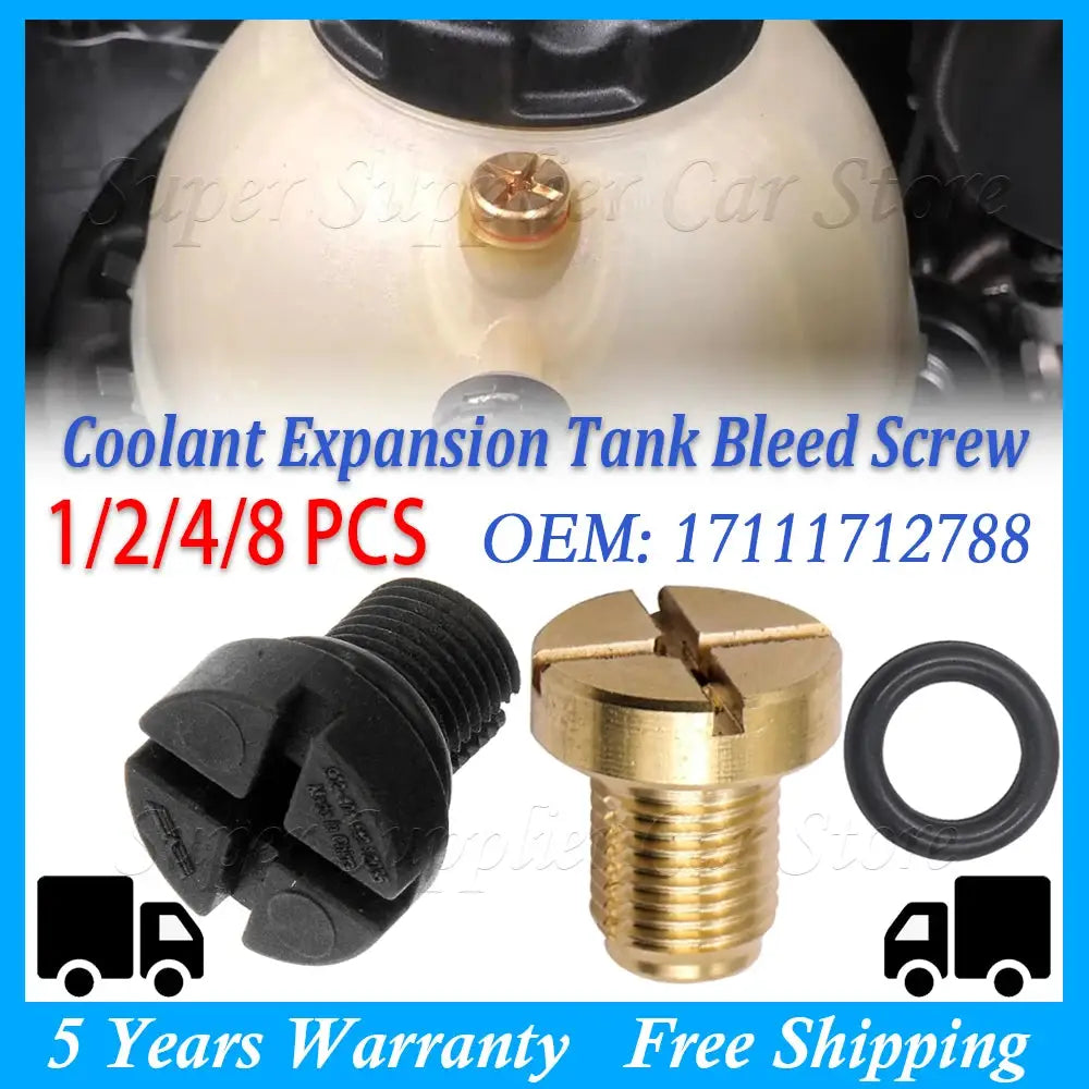 1/2/4/8 PCS Radiator Overflow Coolant Expansion Tank Bleed Screw For BMW E36 E39 E46 E90 Car Accessories 17111712788 by InterCyprus Trading Ltd