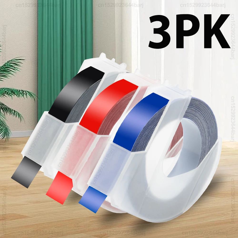 Motex E101 Portable 3D Embossing Label Printer &ndash; Compact 3PK Mixed Color 01