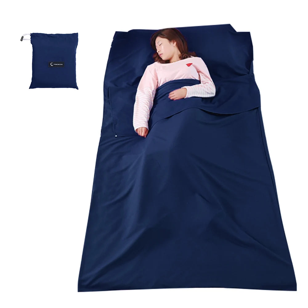 Lightweight Sleeping Bag Liner &ndash; Ultra Comfort For Travel Moonlight Blue S
