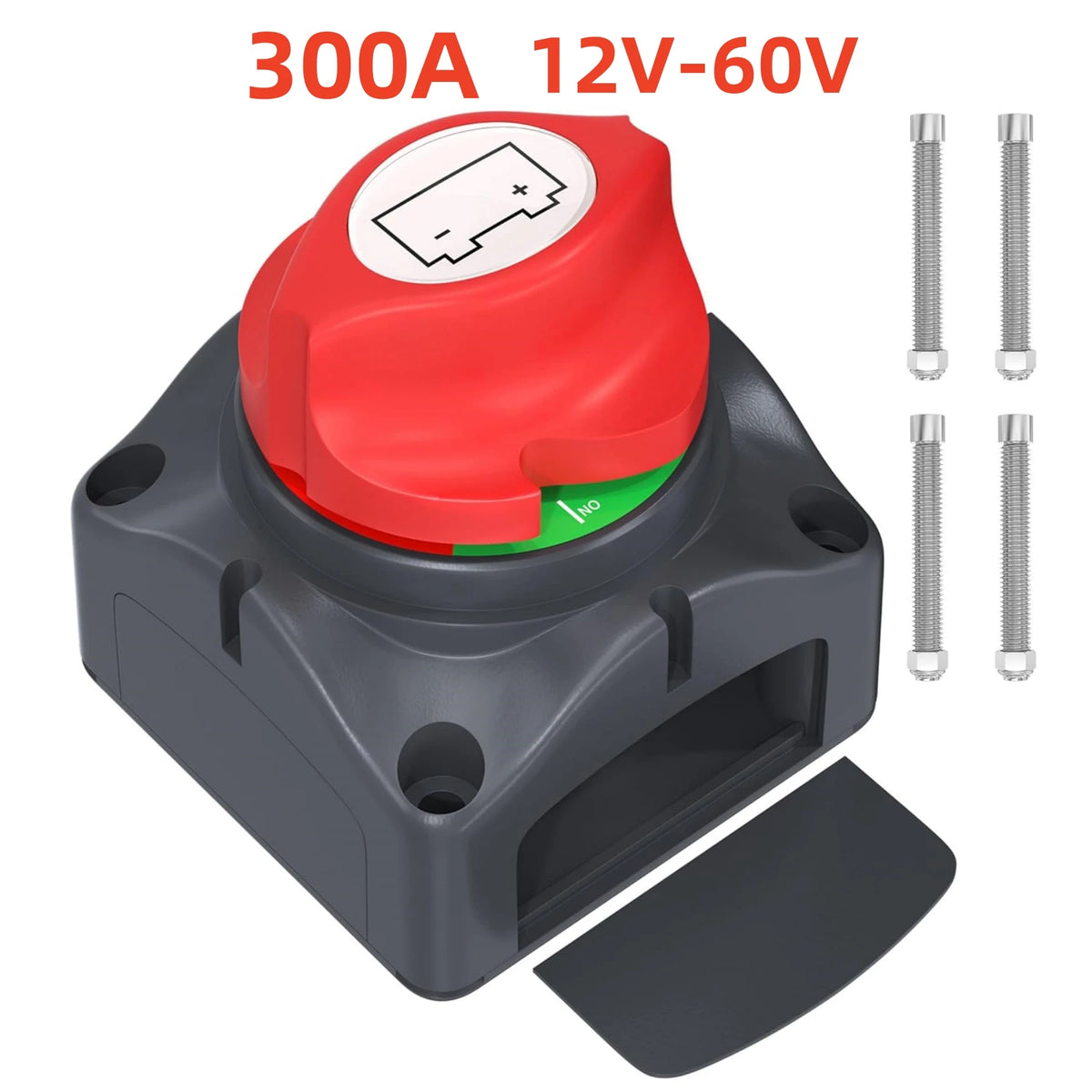 Auto Battery Disconnect Switch 12V 24V Marine 200A 300A 600A Dual Battery Mass Switch 2 and 3 Position Cut Off Switch Car Boat M10 300A / CN (Origin)