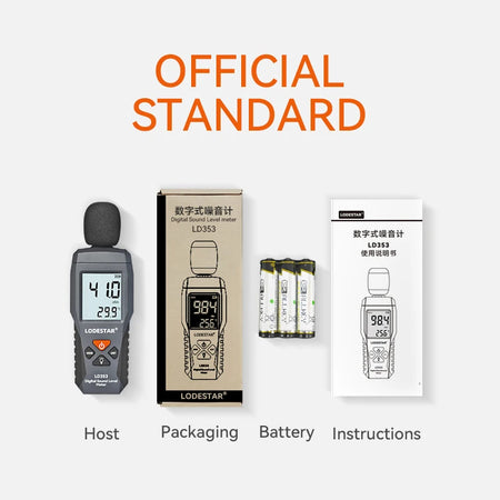 LODESTAR LD353 Mini Audio Digital Sound Level Meter &ndash; Accurate Noise Measurement 30 to 130 dB
