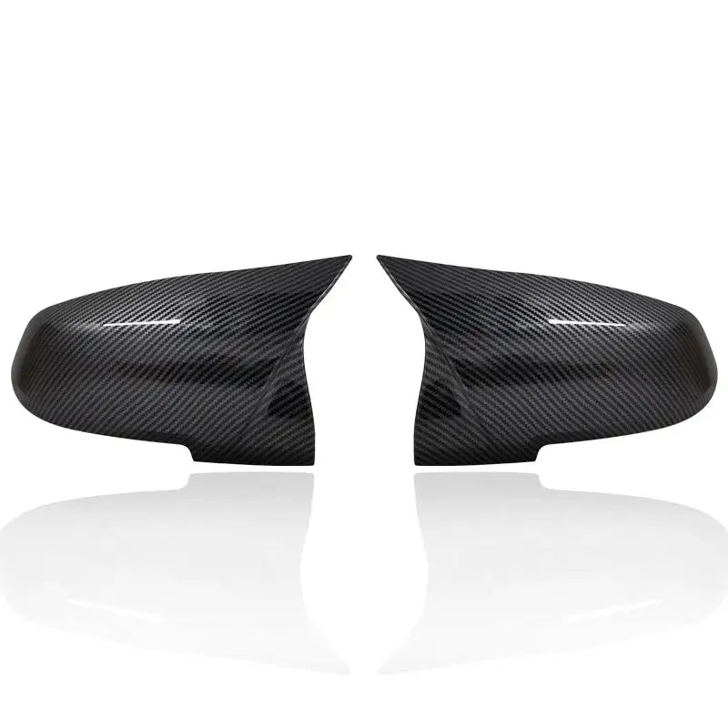 BMW Mirror Cover Caps ABS Gloss Black For 1 2 3 4 Series Carbon fiber pattern