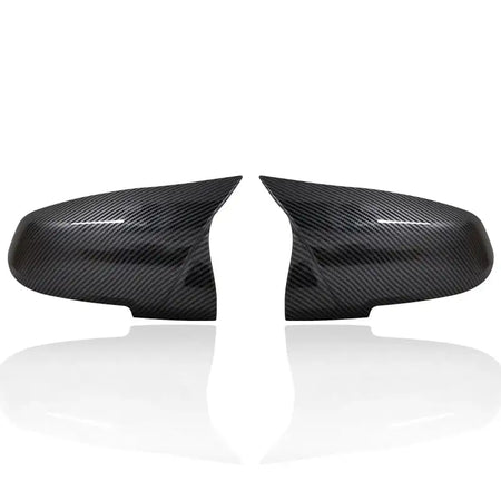 BMW Mirror Cover Caps ABS Gloss Black For 1 2 3 4 Series Carbon fiber pattern