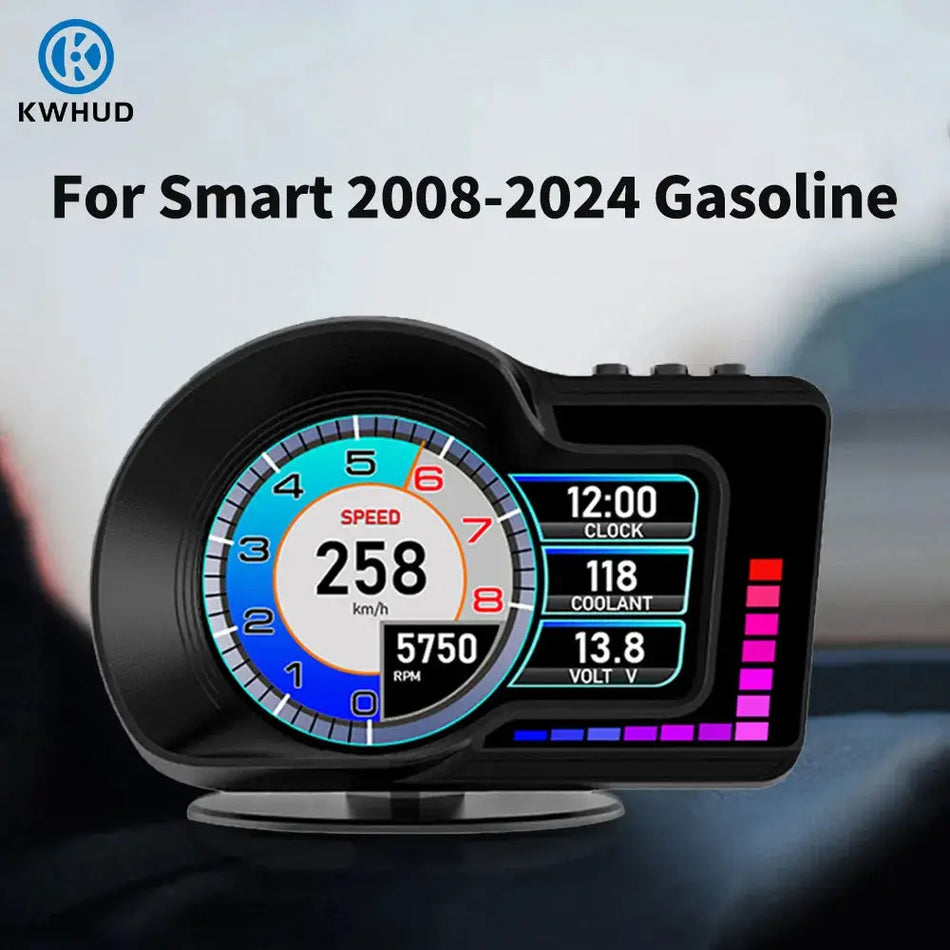 OBD2 HUD Display With Speedometer And Turbo Meter For Smart Fortwo 453 451 450 by InterCyprus Trading Ltd
