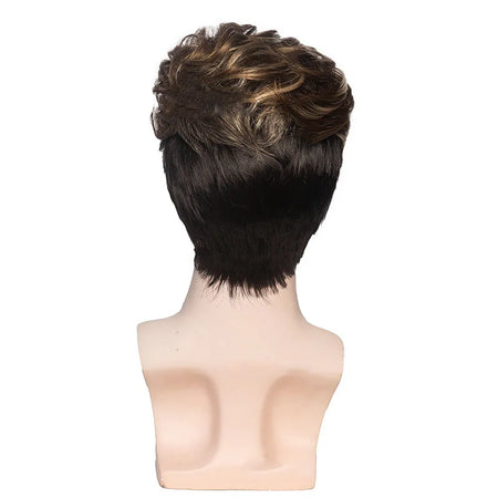 Short Silver Gray Wig for Men - Stylish Layered Cosplay &amp; Daily Use