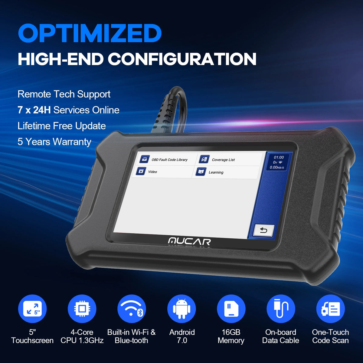 MUCAR CS6 CS5 OBD2 Scanner &ndash; Six System Diagnostics