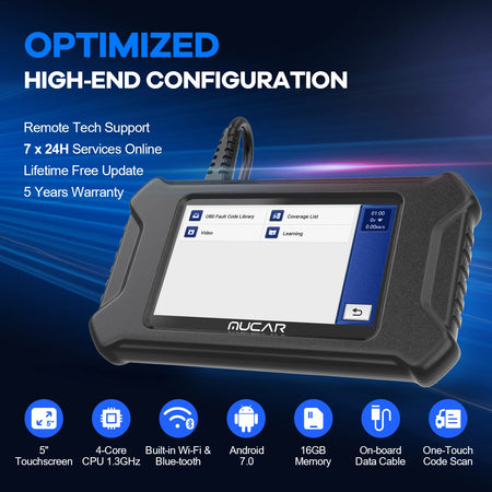 MUCAR CS5 OBD2 Scanner - Five System Diagnostics Included
