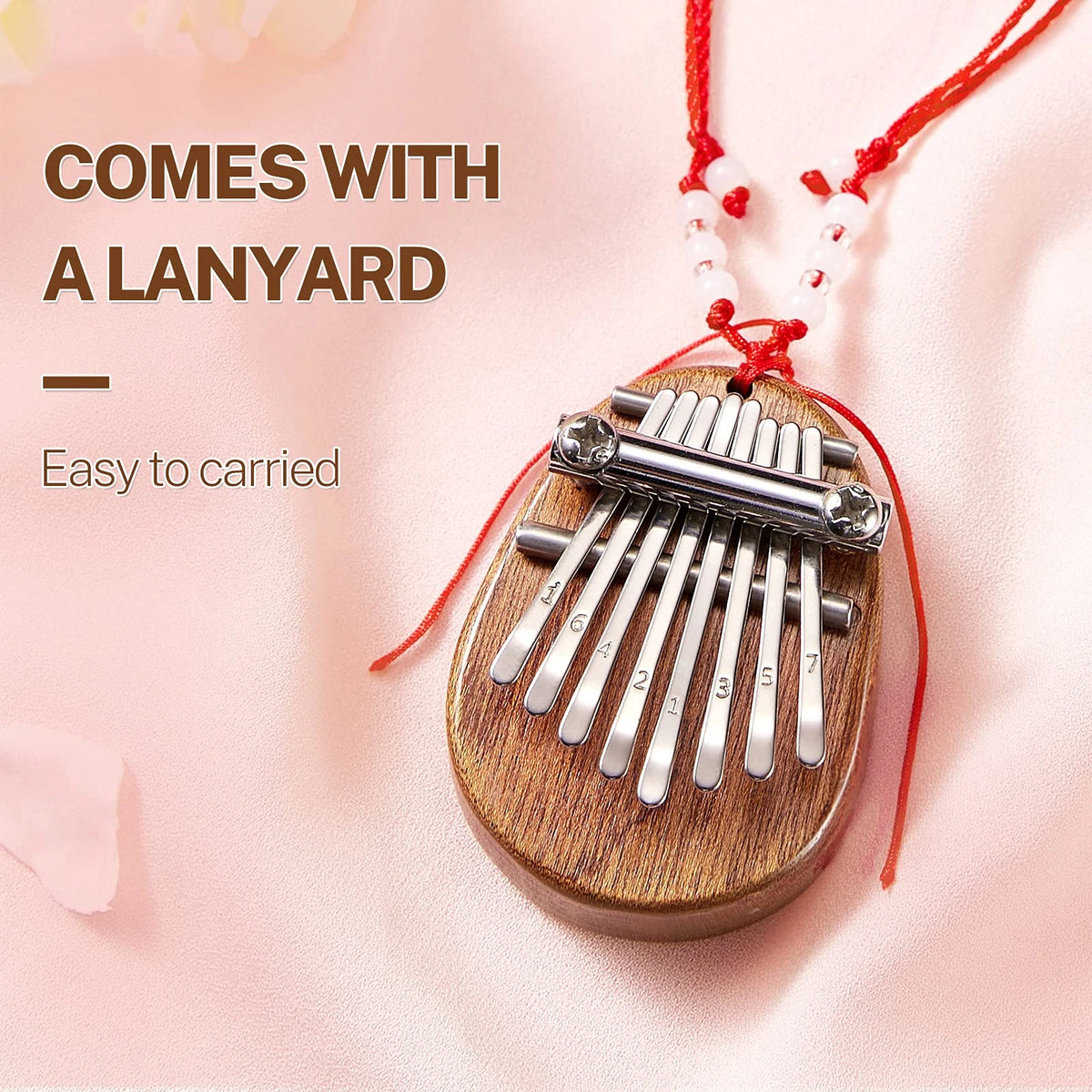 Mini Kalimba 8 Key Thumb Piano - Water Drop Style Portable