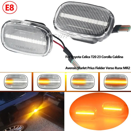 Dynamic LED Flashing Turn Signal Light Side Marker Lamp For Toyota Avensis Celica Corolla Caldina Camry Hilux Prius Verso Runx by InterCyprus Trading Ltd