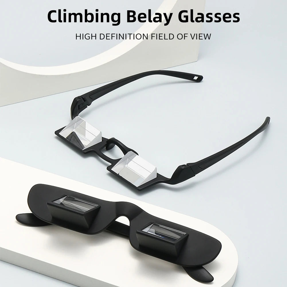 Lightweight Belay Glasses with High Transparency Prisms for Comfortable Outdoor Climbing