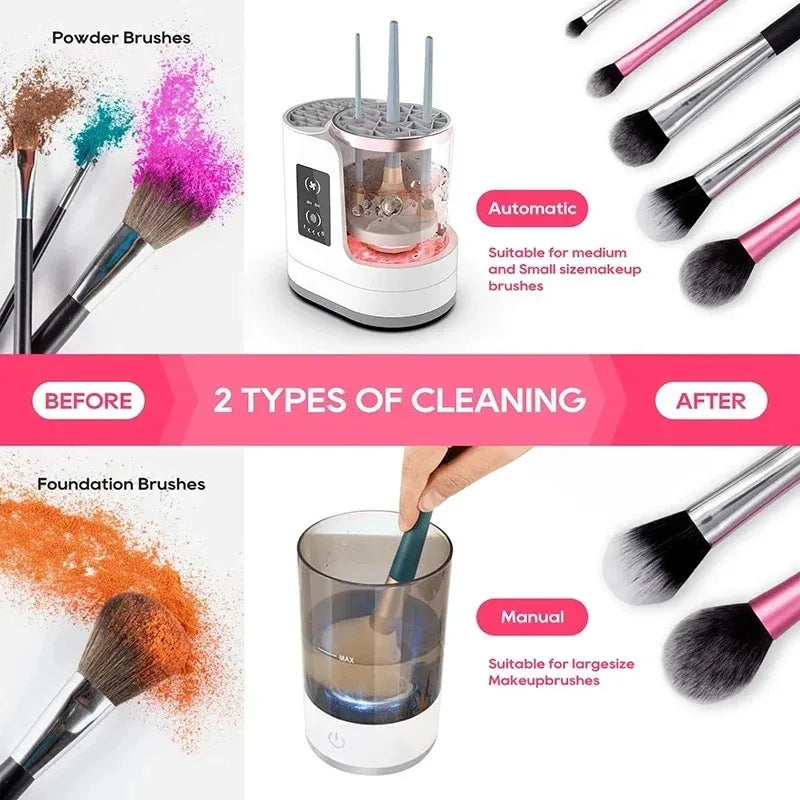 Electric Makeup Brush Cleaner &ndash; Wet And Dry Cleaning