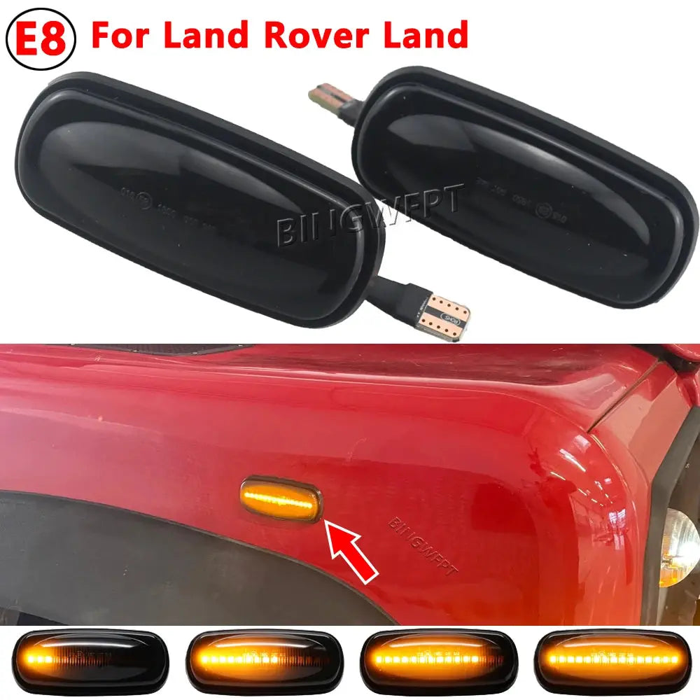 1 Pair For Land Rover Discovery 2 1999-2004 Defender Freelander 1 1997-2005 Dynamic Flowing Water LED Side Marker Light by InterCyprus Trading Ltd
