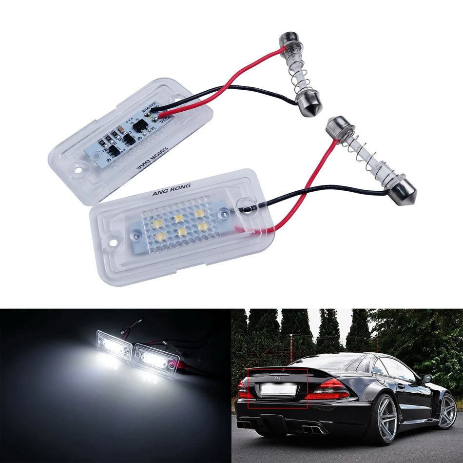 Světla pro registrační značku pro Mercedes-Benz W203 A209 W209 SL R230 Canbus bílá 6000K LED 6 x 3528 SMD LED