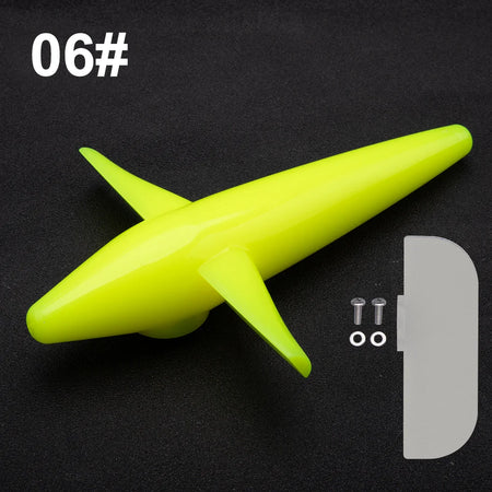 7" Offshore Tuna Lure - Adjustable Rudder &amp; SS316 Screw Yellow / 7inch