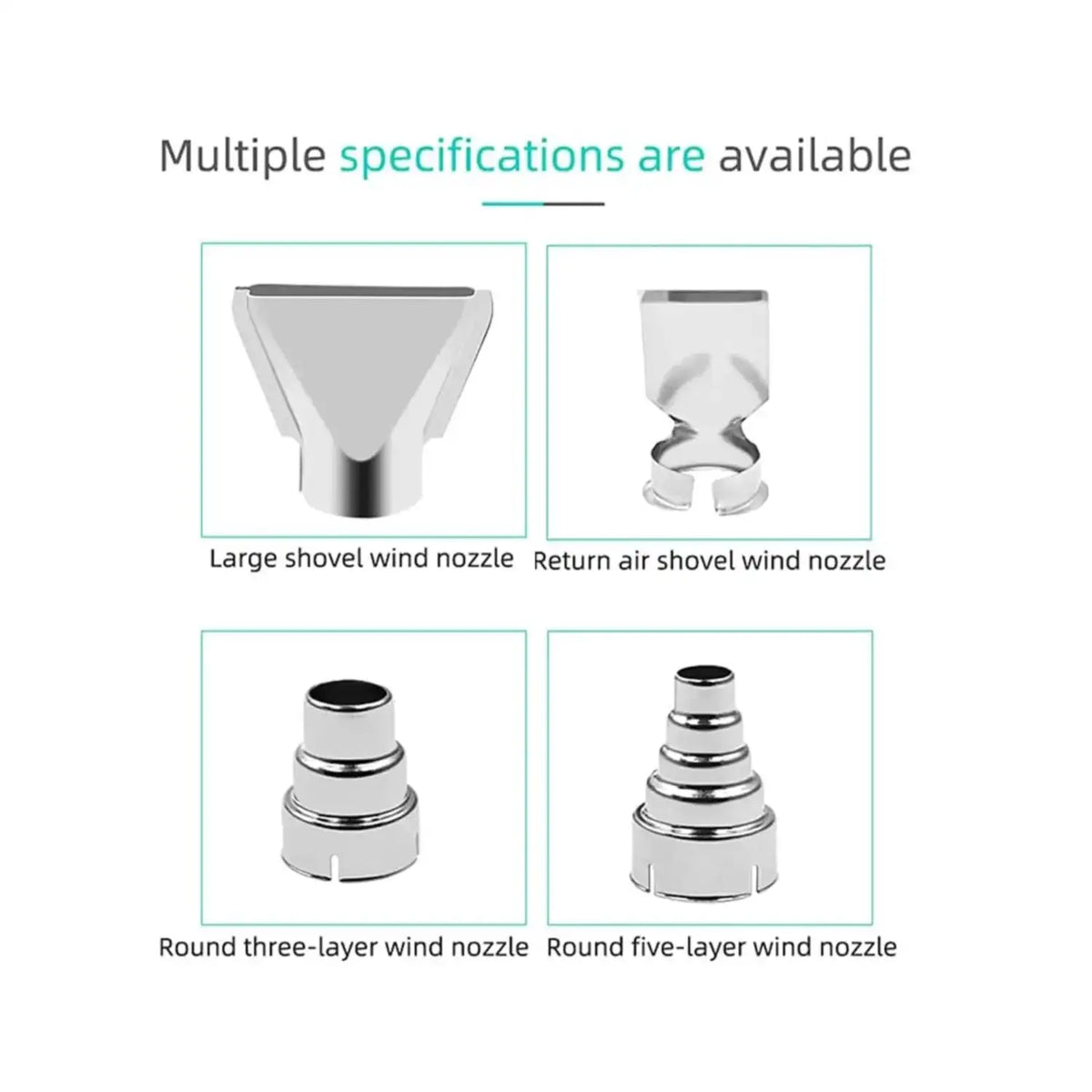 2000W Heat Gun With 4 Nozzles 60 To 600C For PVC Shrinking