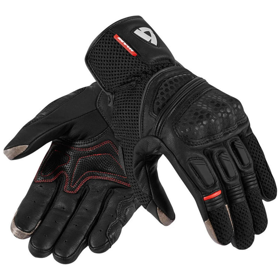 WILLBRO Revit Dirt 2 Black Leather Touch Screen Motorcycle Gloves Black / M / CHINA