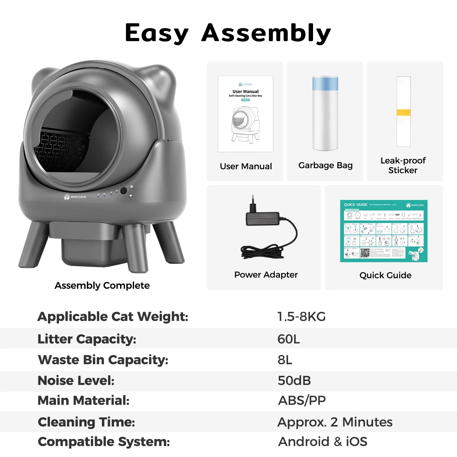 Amicura Cura X1 &ndash; Automatic Self-Cleaning With App Control