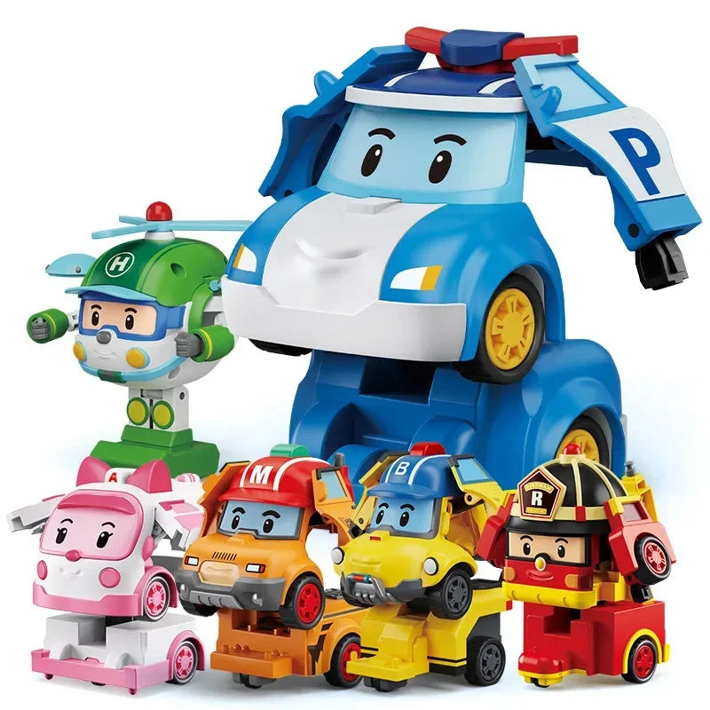 Transformable Silverlit Robocar Poli Action Figure - Kids Anime Toy Car Gift