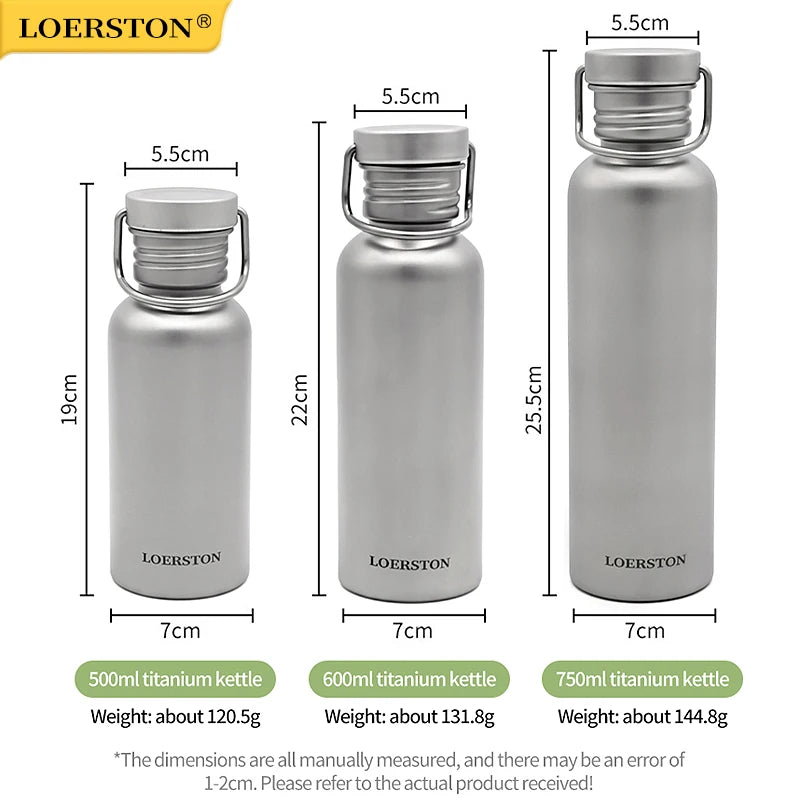 Loerston Titanium Water Bottle 601ml &ndash; Ultra Lightweight