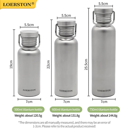 Loerston Titanium Water Bottle 601ml &ndash; Ultra Lightweight