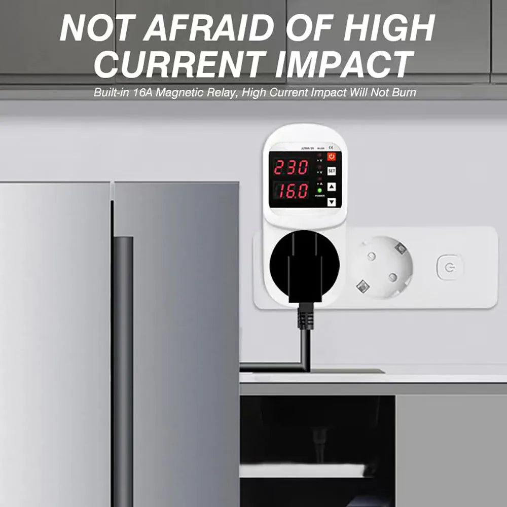 Automatic Voltage Protector Socket &ndash; Multifunctional LED Display with Automatic Reset