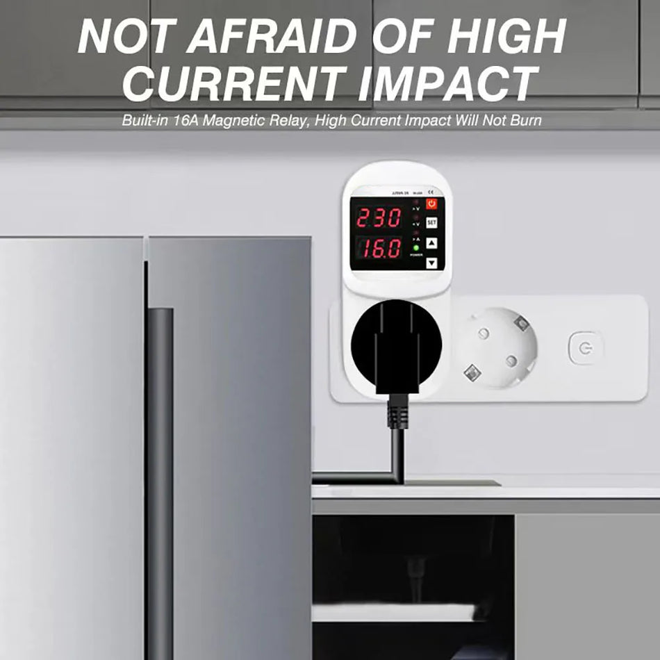 Automatic Voltage Protector Socket &ndash; Multifunctional LED Display with Automatic Reset