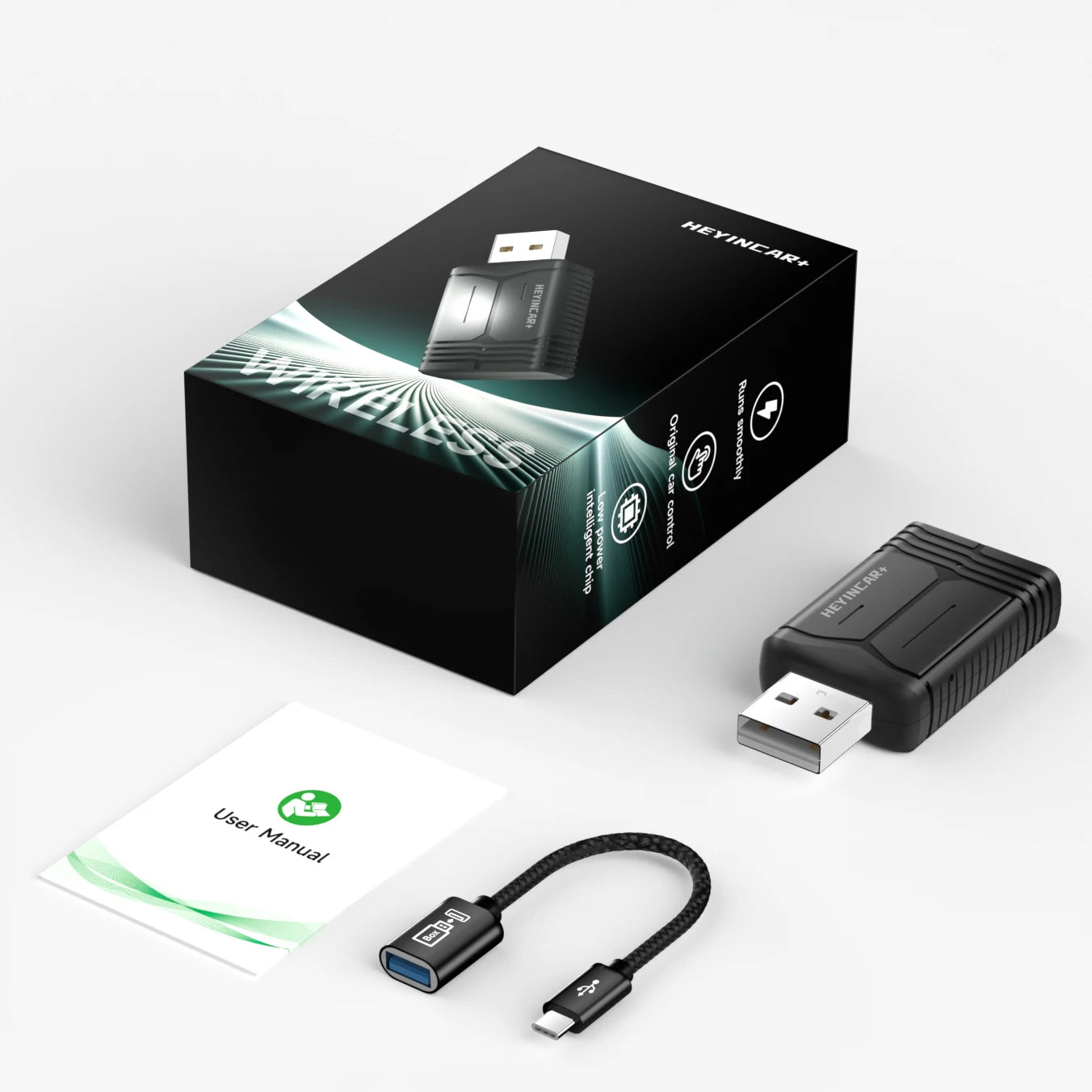 HEYINCAR 2in1 Wireless CarPlay Android Auto Adapter &ndash; Seamless Wireless Connectivity for Mazda Models