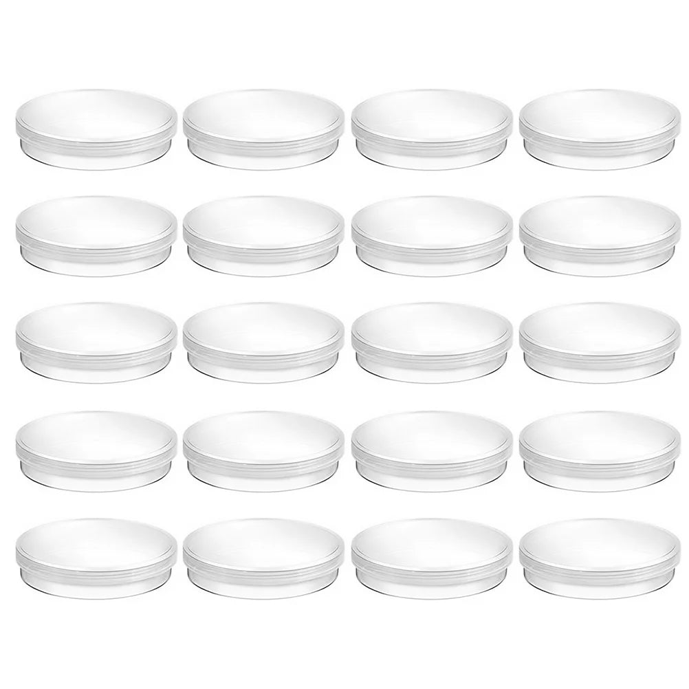 20 Pcs Transparent Plastic Petri Dishes &ndash; Eco-Friendly Reusable Culture Tools Default Title