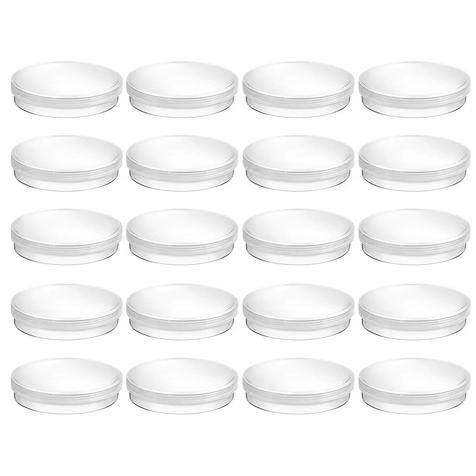 20 Pcs Transparent Plastic Petri Dishes &ndash; Eco-Friendly Reusable Culture Tools Default Title