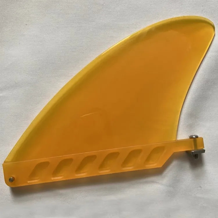 4.6 Inch Soft Flex Center Fin, Longboards, Inflatable Paddle Boards, River Running, TPU Material, Unisex Surfing Fin Orange Plug Screw