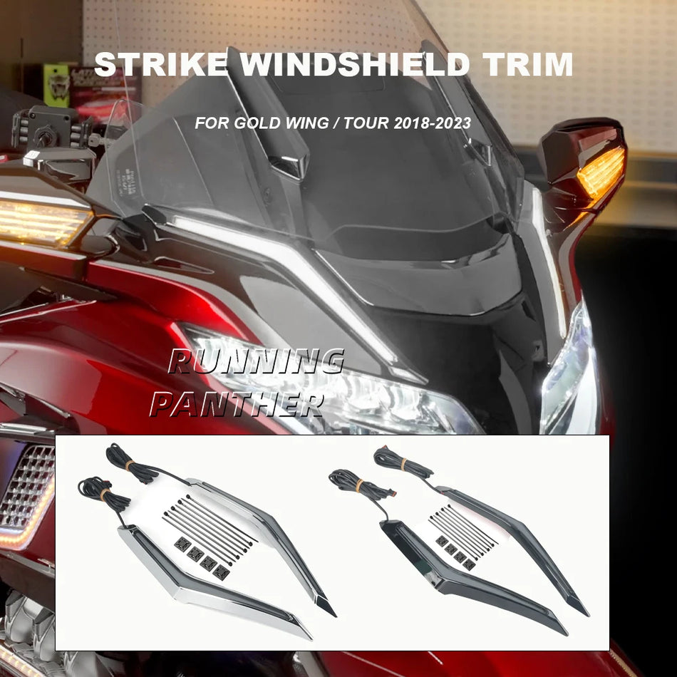 LED Vējstikla Apdare Lampas Pagrieziena Signāli Honda Gold Wing GL1800 Tour DCT