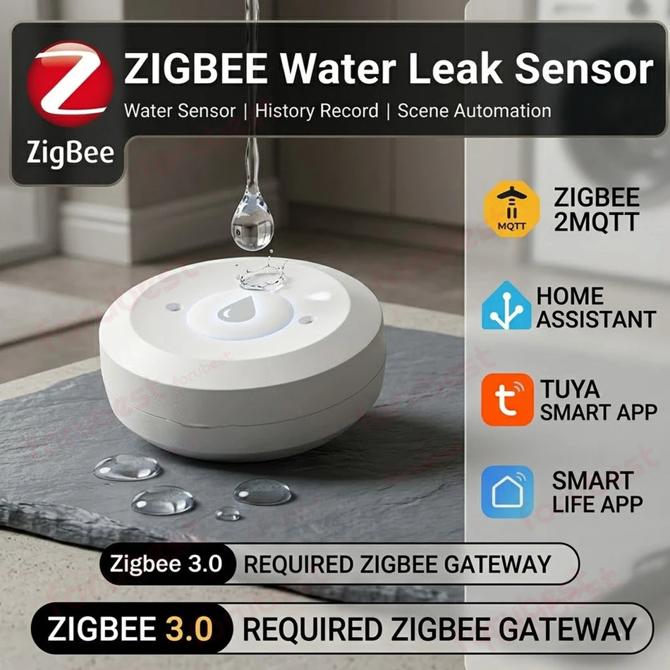 Zigbee Water Leak Sensor App Remote Monitoring For Smart Homes