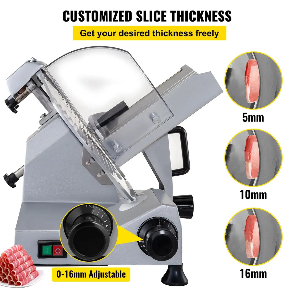 320W 12 Inch Electric Meat Slicer For Deli Cheese