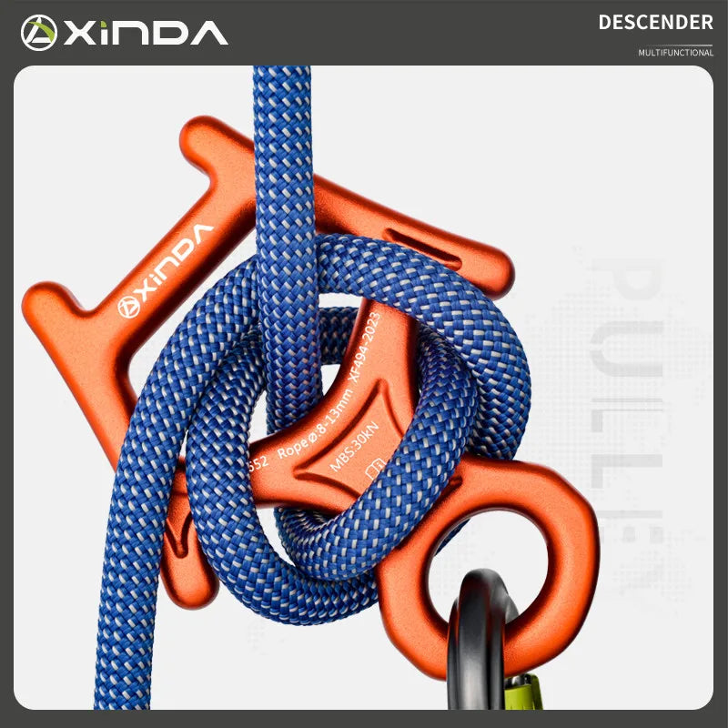 Xinda XD8652 Rock Climbing Descender - 30KN Tensile