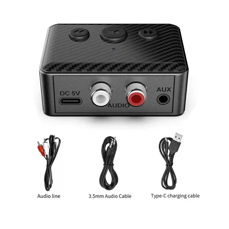 Bluetooth 5.4 Audio Receiver RCA 3.5mm AUX USB Wireless Adapter With MIC Support U-Disk Play For Car Kit Speaker Amplifier by InterCyprus Trading Ltd