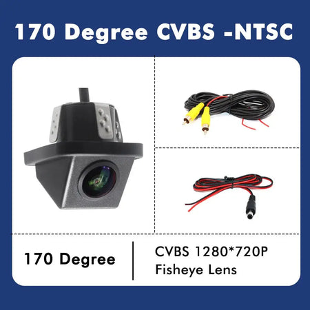4K 180 Degree Wide Angle Car Universal Reverse Rear View Camera Color Image Video Night Vision Auto Backup Waterproof Camera 12V by InterCyprus Trading Ltd