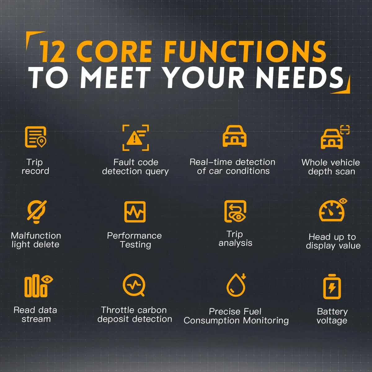 FNIRSI FD10 Car OBD2 Scanner Bluetooth 5.1 For iOS Android