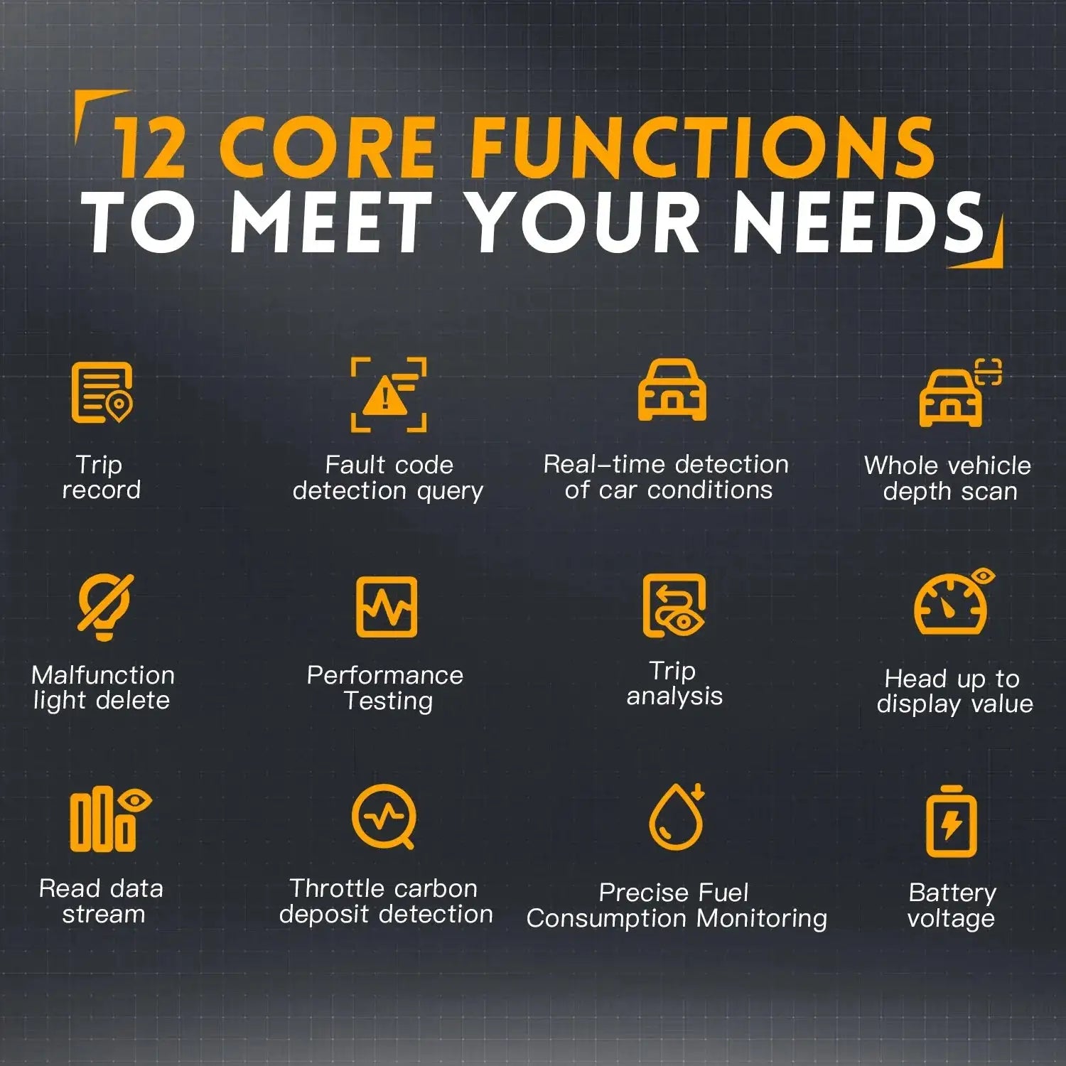 FNIRSI FD10 Car OBD2 Scanner Bluetooth 5.1 For iOS Android