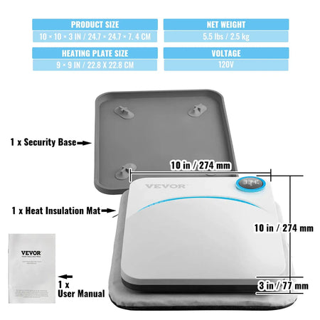 Portable Heat Press 9x9 12x10 For Sublimation DIY 9x9in Blue / spain