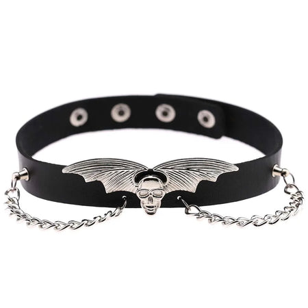 Punk Spike Rivet Leather Choker with Pentagram Pendant for Women W4607-2