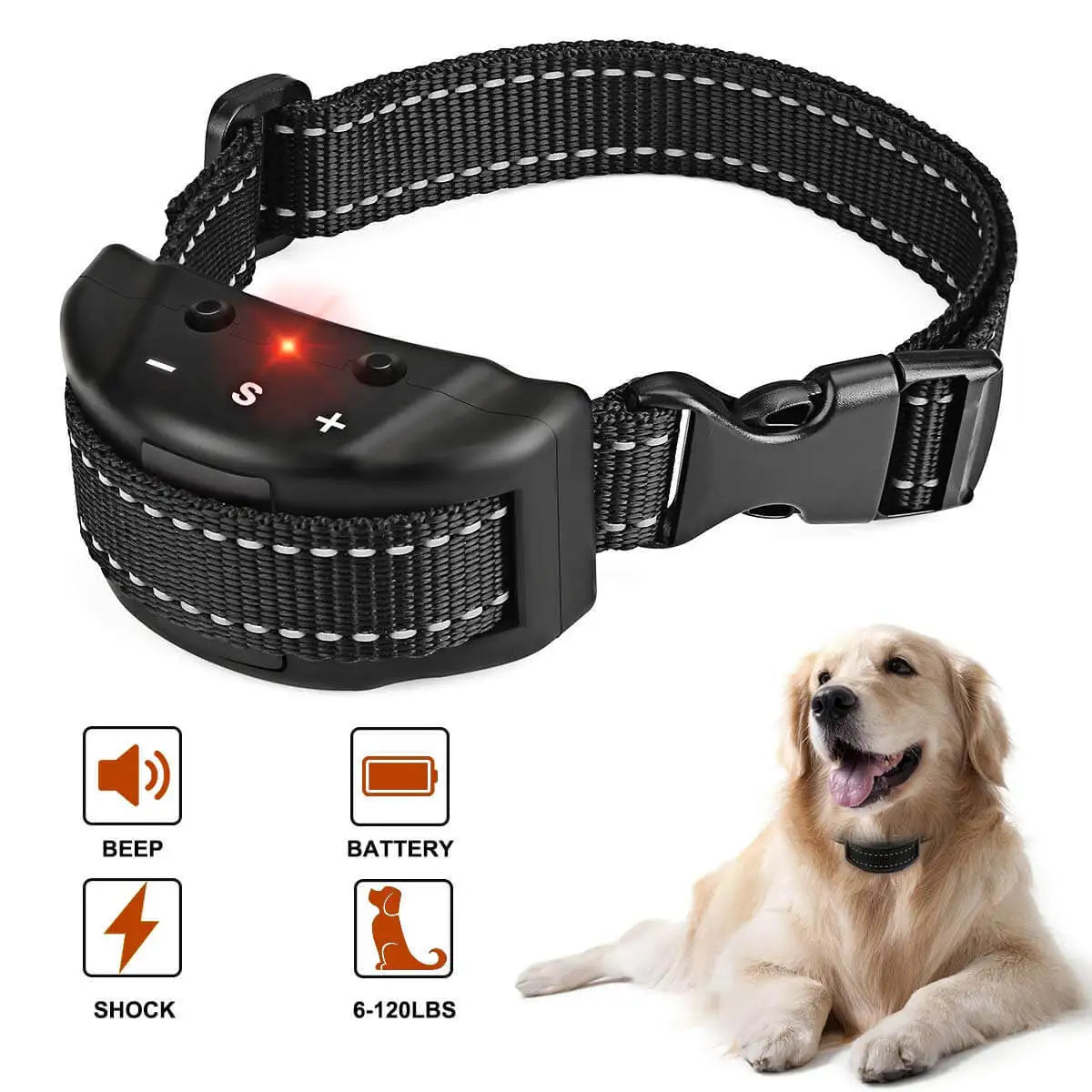 Electric Dog Training Collar &ndash; Waterproof Bark Deterrent Black 2