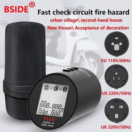 BSIDE ASTS Circuit Analyzer Socket Tester GFCI RCD EU US UK