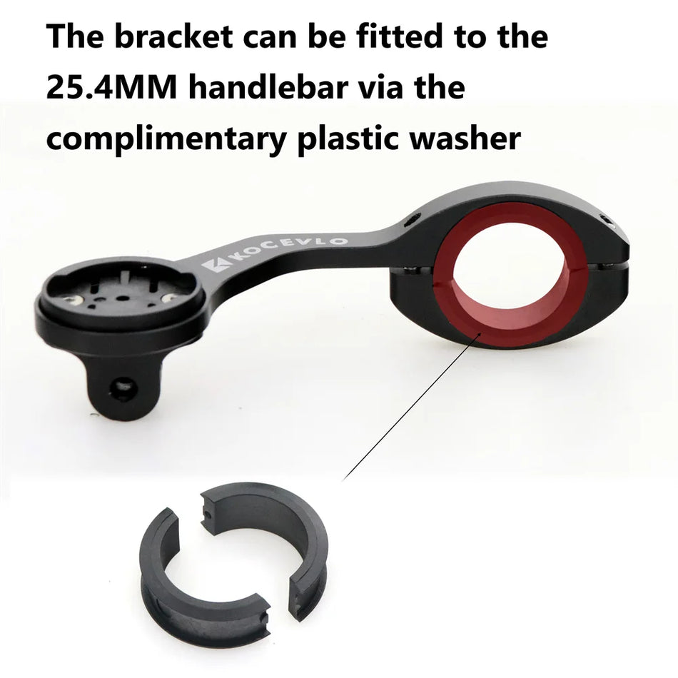 Suport din aluminiu KOCEVLO pentru computer de bicicletă de șosea și cameră, montaj frontal, compatibil cu GoPro Garmin, suport extins pentru ghidon