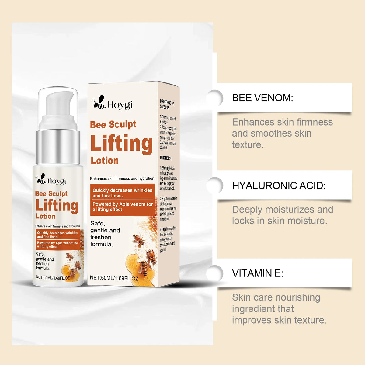 Bee Venom Lifting Firming Cream &ndash; Superior Hydration and Wrinkle Smoothing