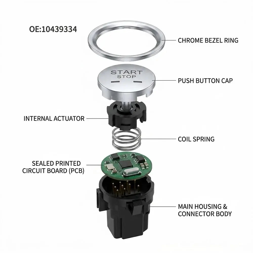 Engine Start Stop Button For MG ZS HS EV Dashboard by InterCyprus Trading Ltd