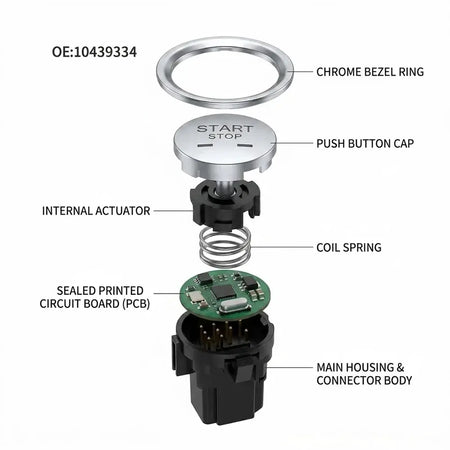 Engine Start Stop Button For MG ZS HS EV Dashboard by InterCyprus Trading Ltd